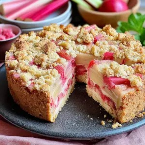 Köstlicher Rhabarberkuchen mit Streusel – Einfaches Rezept für den perfekten Frühlingsgenuss!