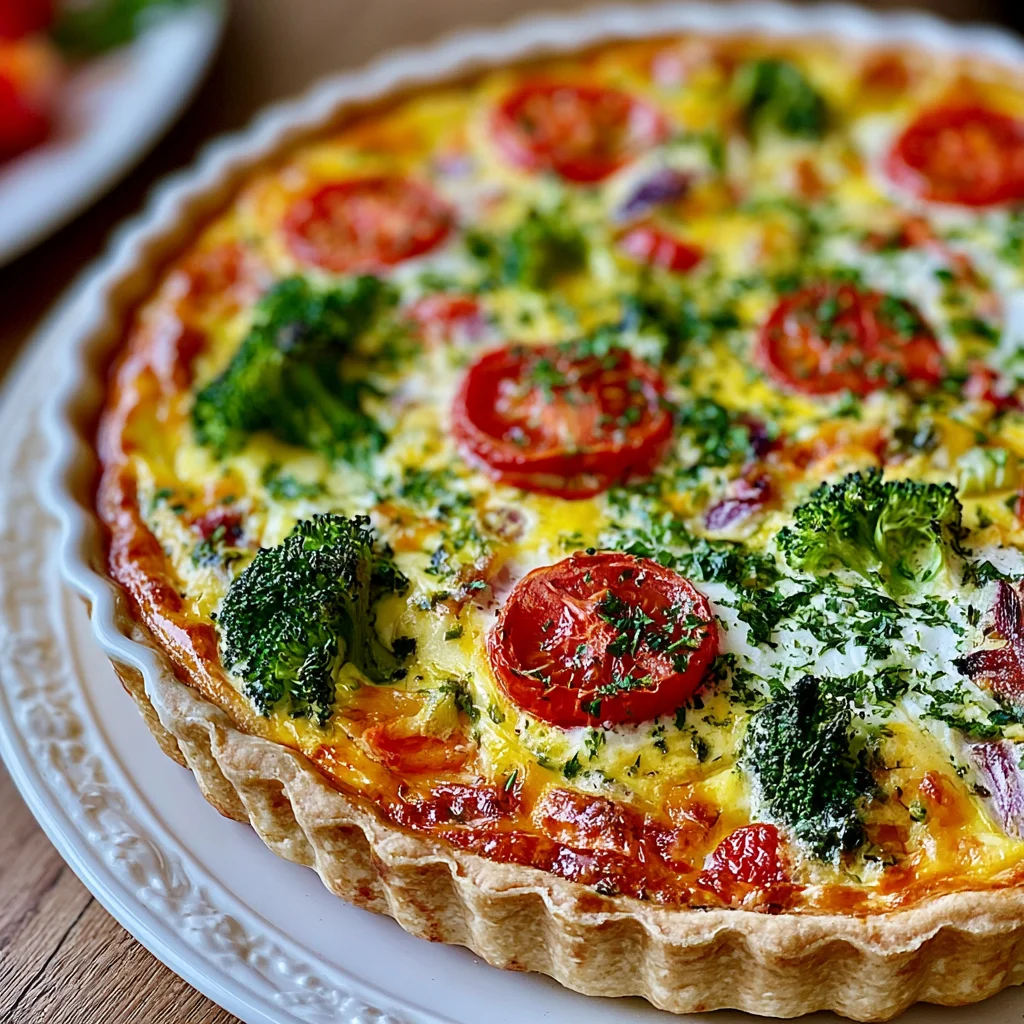 Bunte Gemüsequiche mit Brokkoli und Tomaten: Das perfekte Rezept für jeden Anlass!