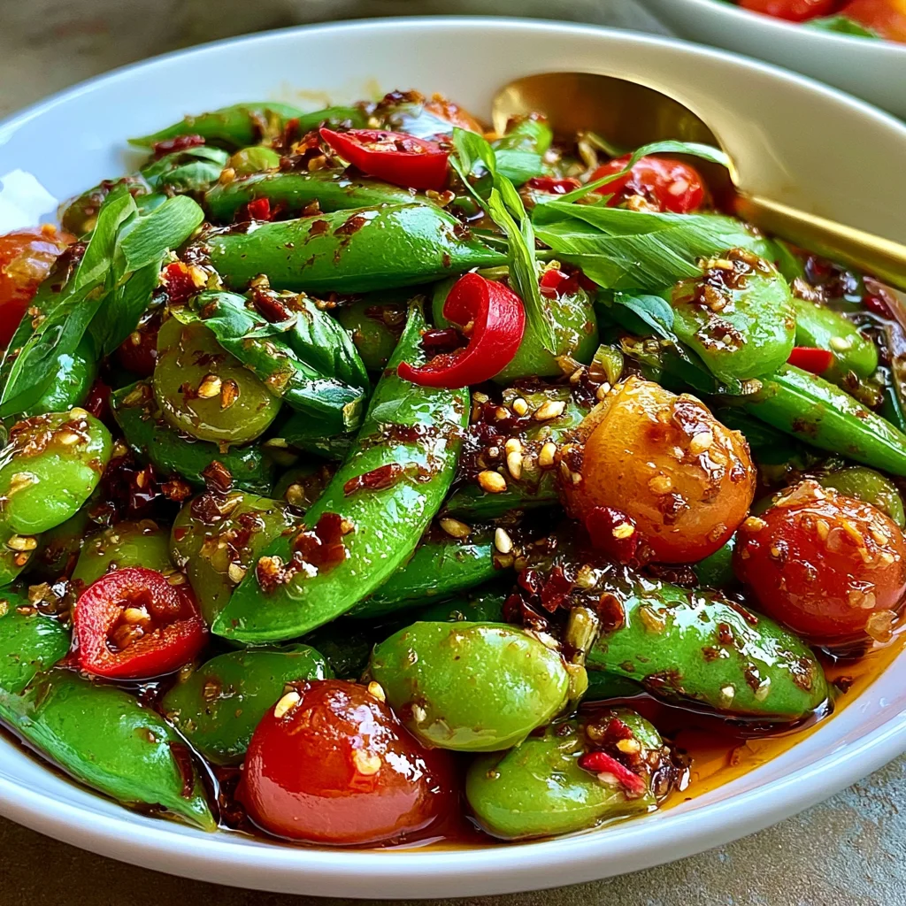 Frischer Chili-Knuspersalat mit Zuckerschoten: Das Rezept für deinen neuen Lieblingssalat!