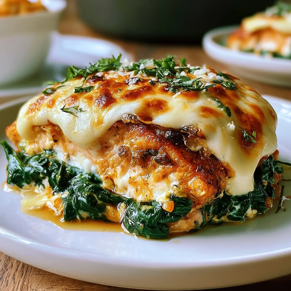 Gesunder Genuss: Gebratener Lachs mit Spinat und Mozzarella Rezept für ein schnelles Abendessen