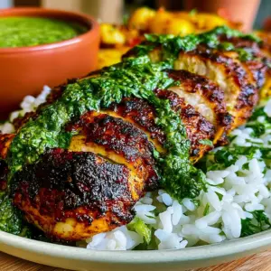 Köstliches Rezept für peruanisches Hähnchen und Reis mit grüner Sauce entdecken!