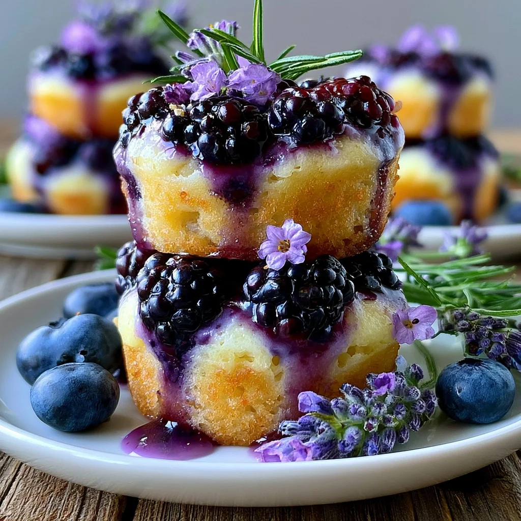 Mini Lavendel-Heidelbeer-Kuchen: Das unwiderstehliche Rezept für süße Genussmomente!