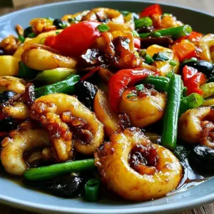 Schnell gebratener Tintenfisch mit schwarzen Bohnen: Das einfache Rezept für ein Geschmackserlebnis!