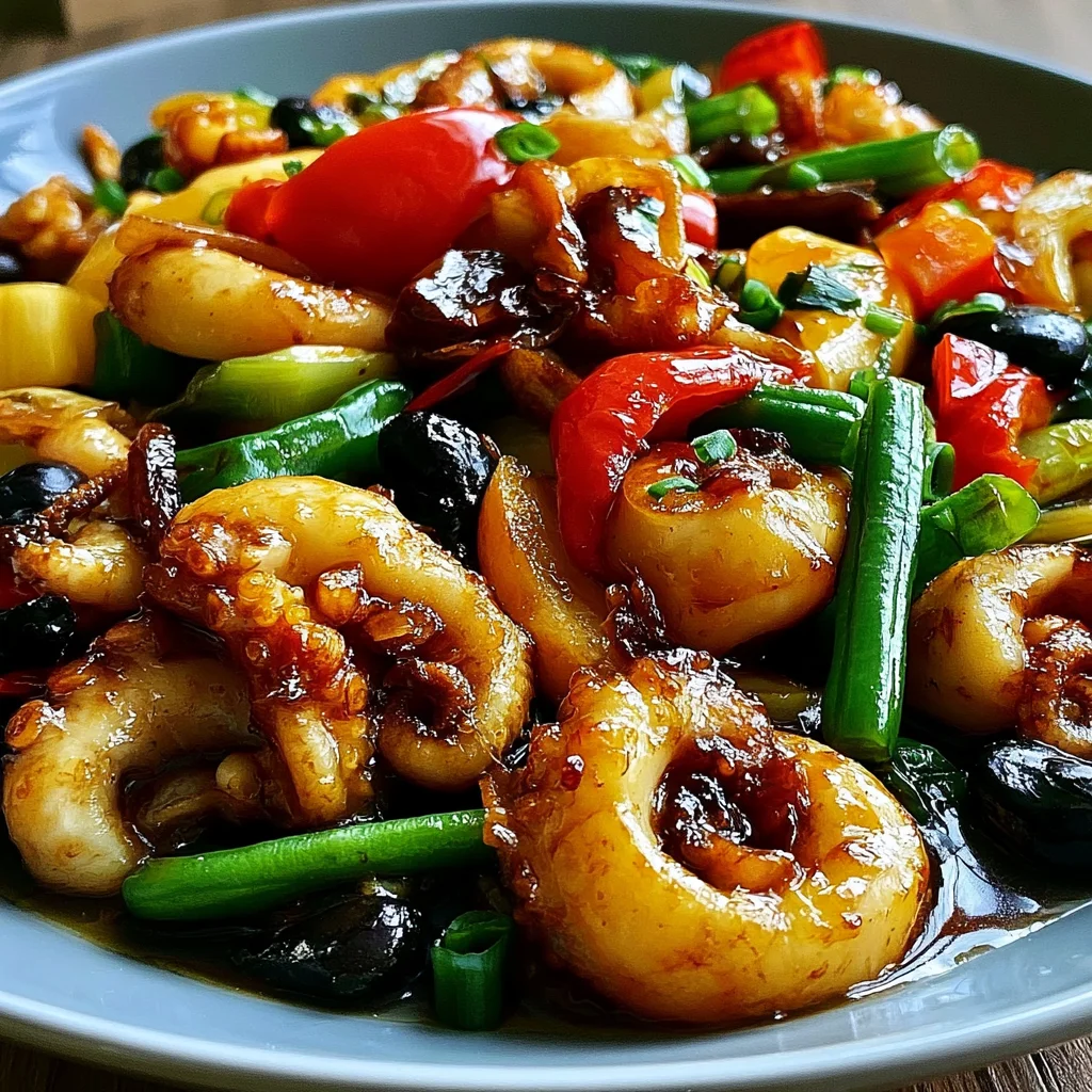 Schnell gebratener Tintenfisch mit schwarzen Bohnen: Das einfache Rezept für ein Geschmackserlebnis!