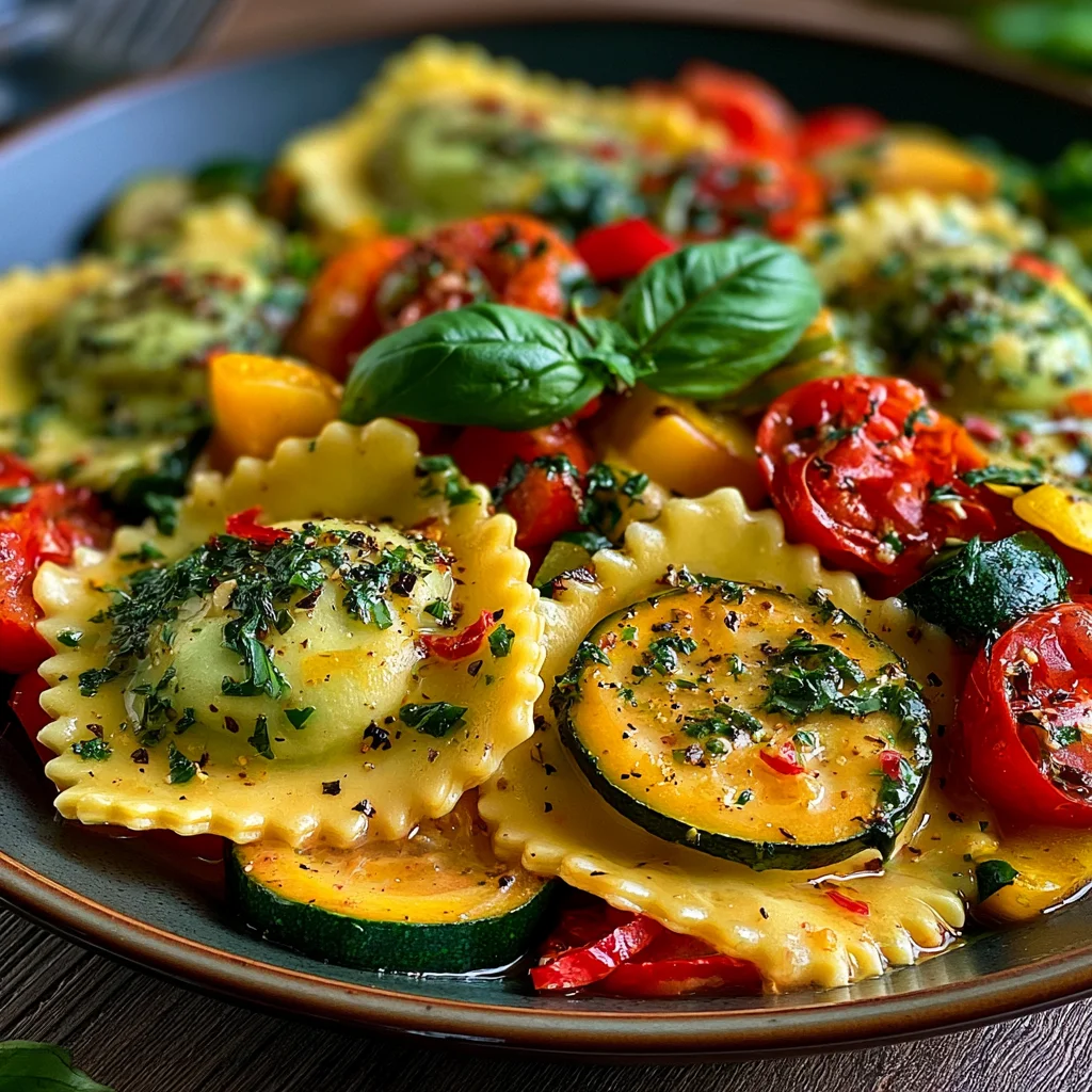 Bunte Ravioli-Gemüse-Pfanne: Schnelles Rezept für ein farbenfrohes Abendessen!