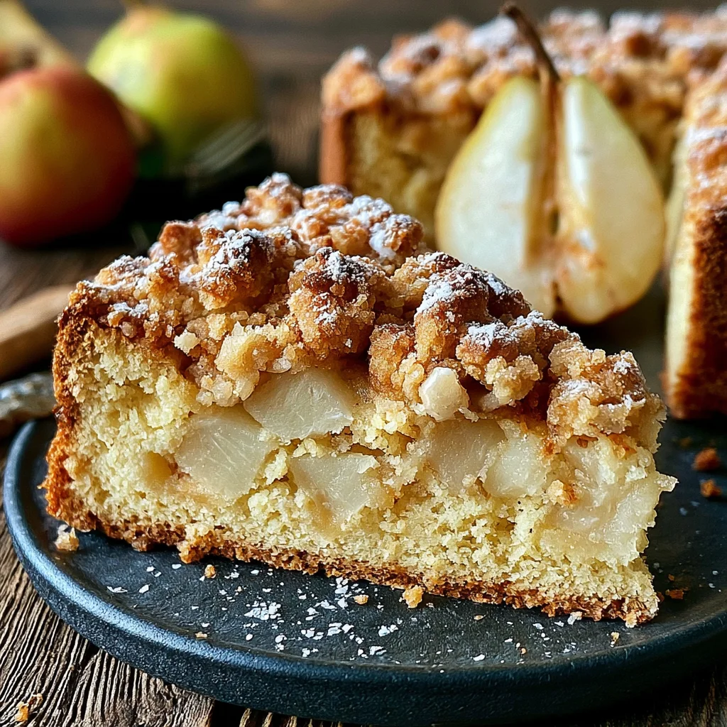 Köstlicher Birnenkuchen mit Streusel: Ein einfaches Rezept für den perfekten Genuss!