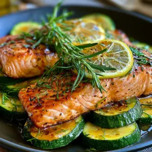 Köstlicher gebratener Lachs mit Zucchini – einfaches Rezept für ein gesundes Abendessen
