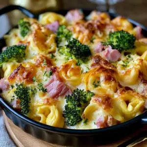 Köstlicher Tortellini Auflauf mit Schinken und Brokkoli – einfaches Rezept für jeden Tag!