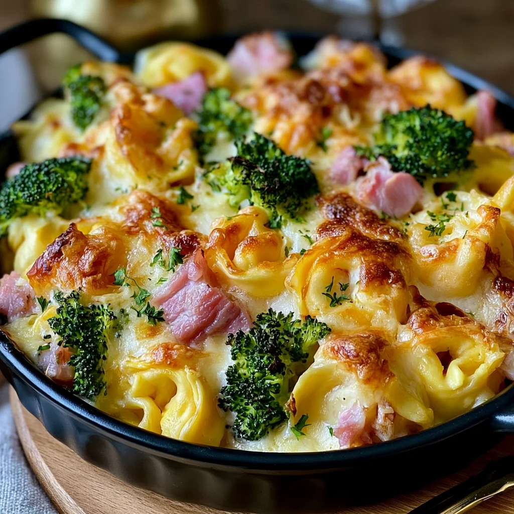 Köstlicher Tortellini Auflauf mit Schinken und Brokkoli – einfaches Rezept für jeden Tag!
