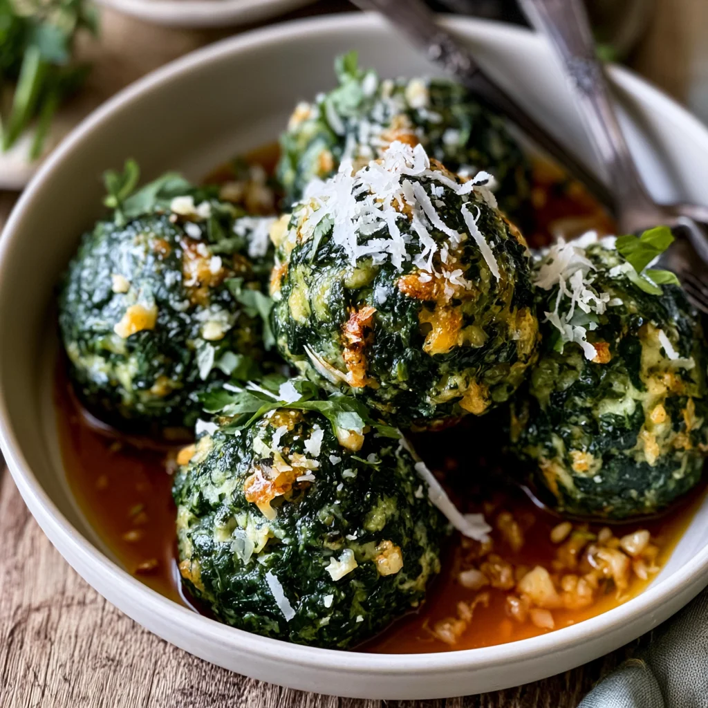 Köstliches Rezept für Spinatknödel mit Parmesan – einfach und gesund!