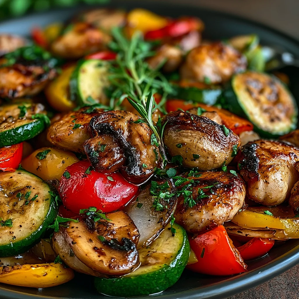 Leckere Low-Carb Gemüsepfanne mit Geflügel – einfaches Rezept für gesunden Genuss!