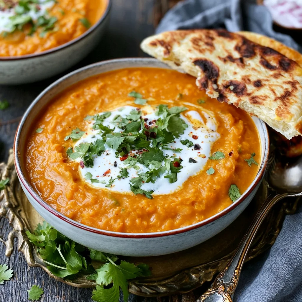 Wärmende rote Linsensuppe mit Süßkartoffeln – einfaches Rezept für kalte Tage!