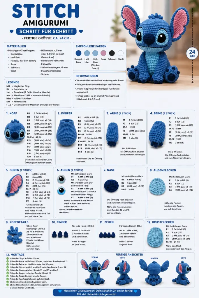 Stitch Amigurumi häkeln