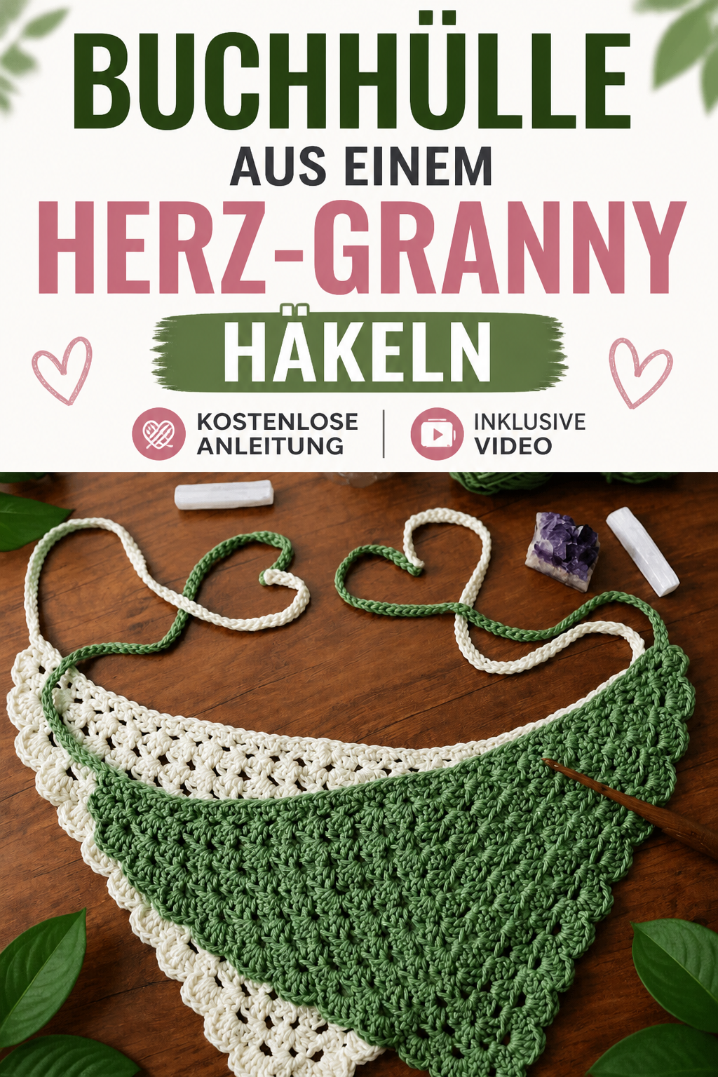 Crochet Book Cover From A Heart Granny Square