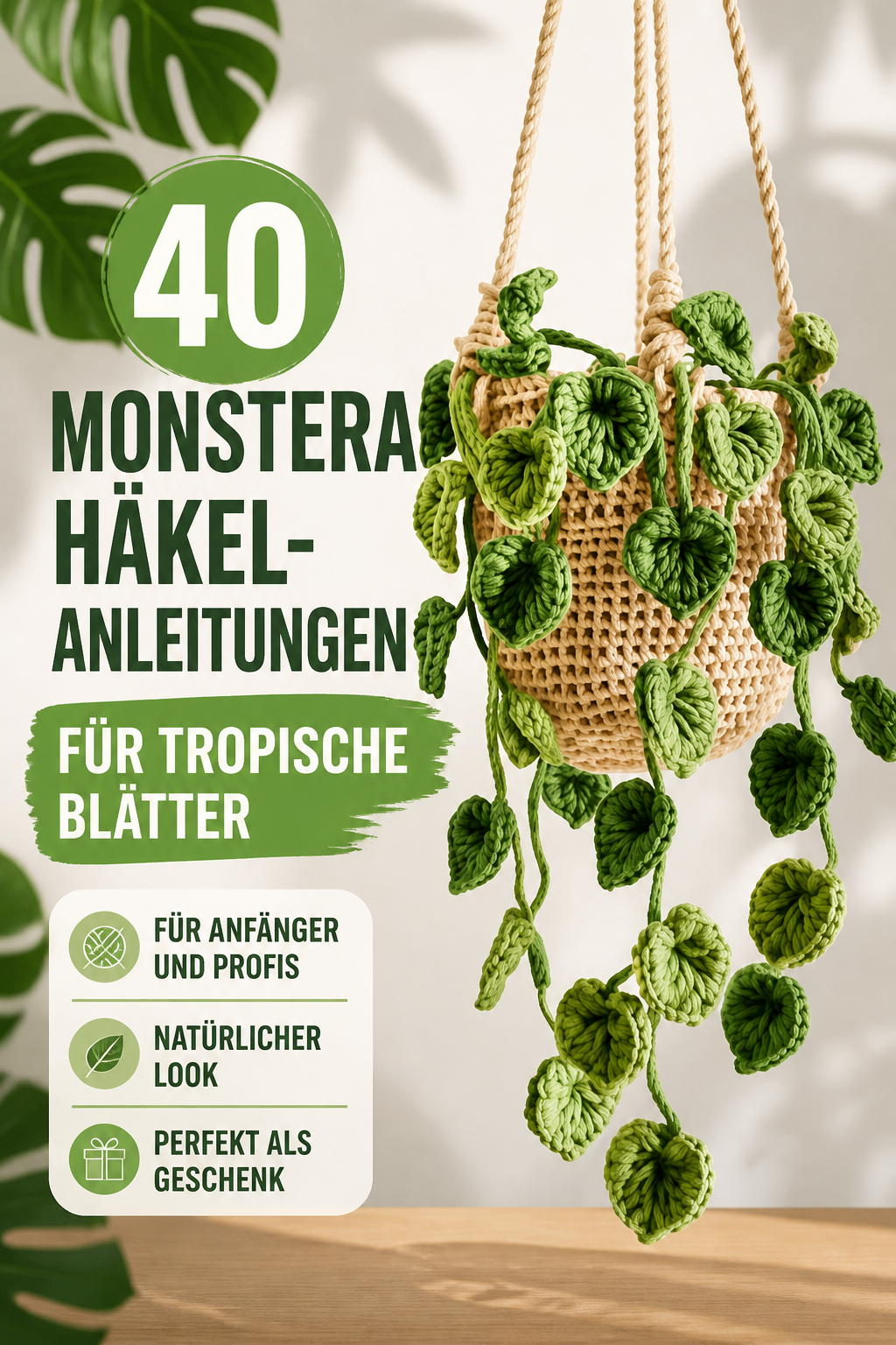 40 Monstera Crochet Patterns for Tropical Leaves,…