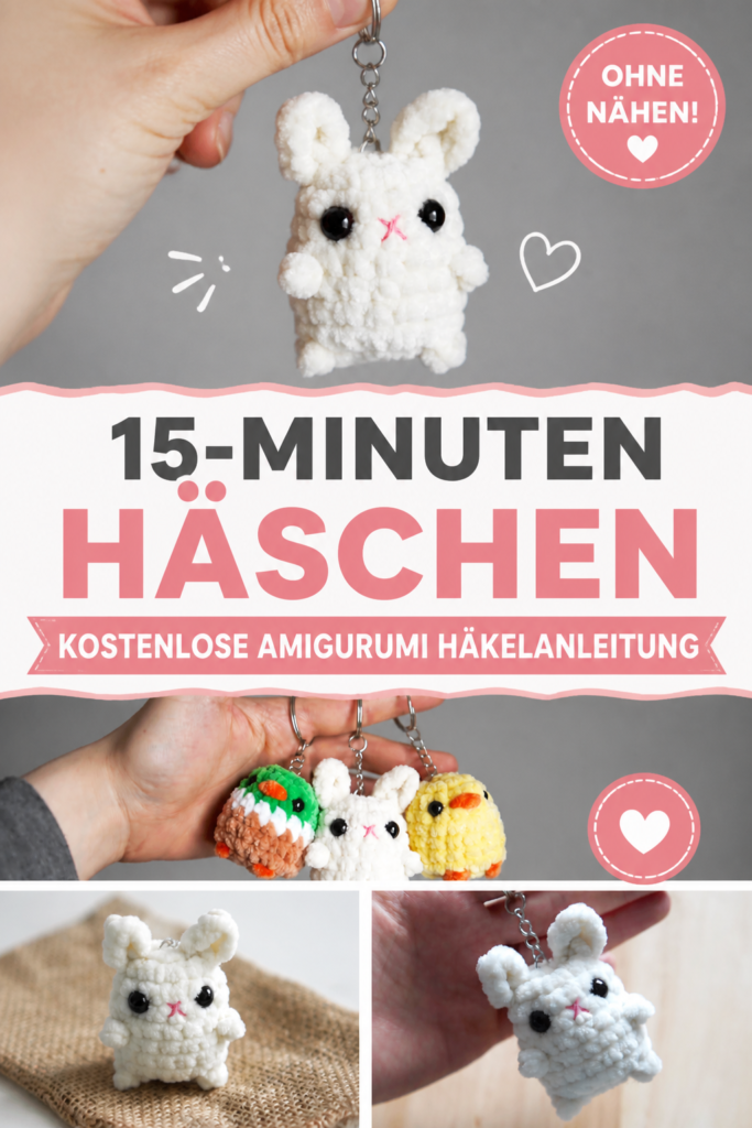 Süßes Häkelhäschen in 15 Minuten - kostenlose Anleitung